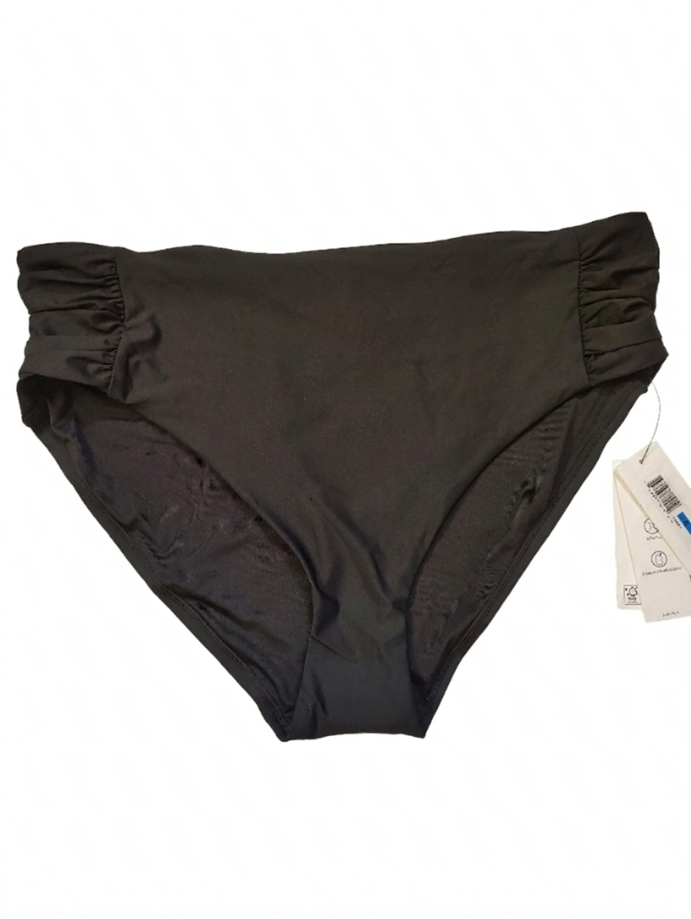 Dkny Black High-Waist Bikini‎ Bottom Large